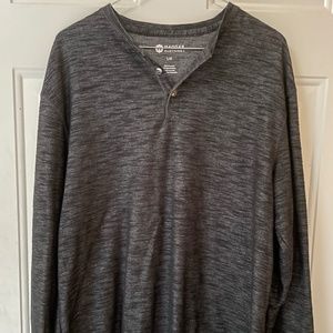 Men's Long Sleeve Dark Gray Casual Shirt